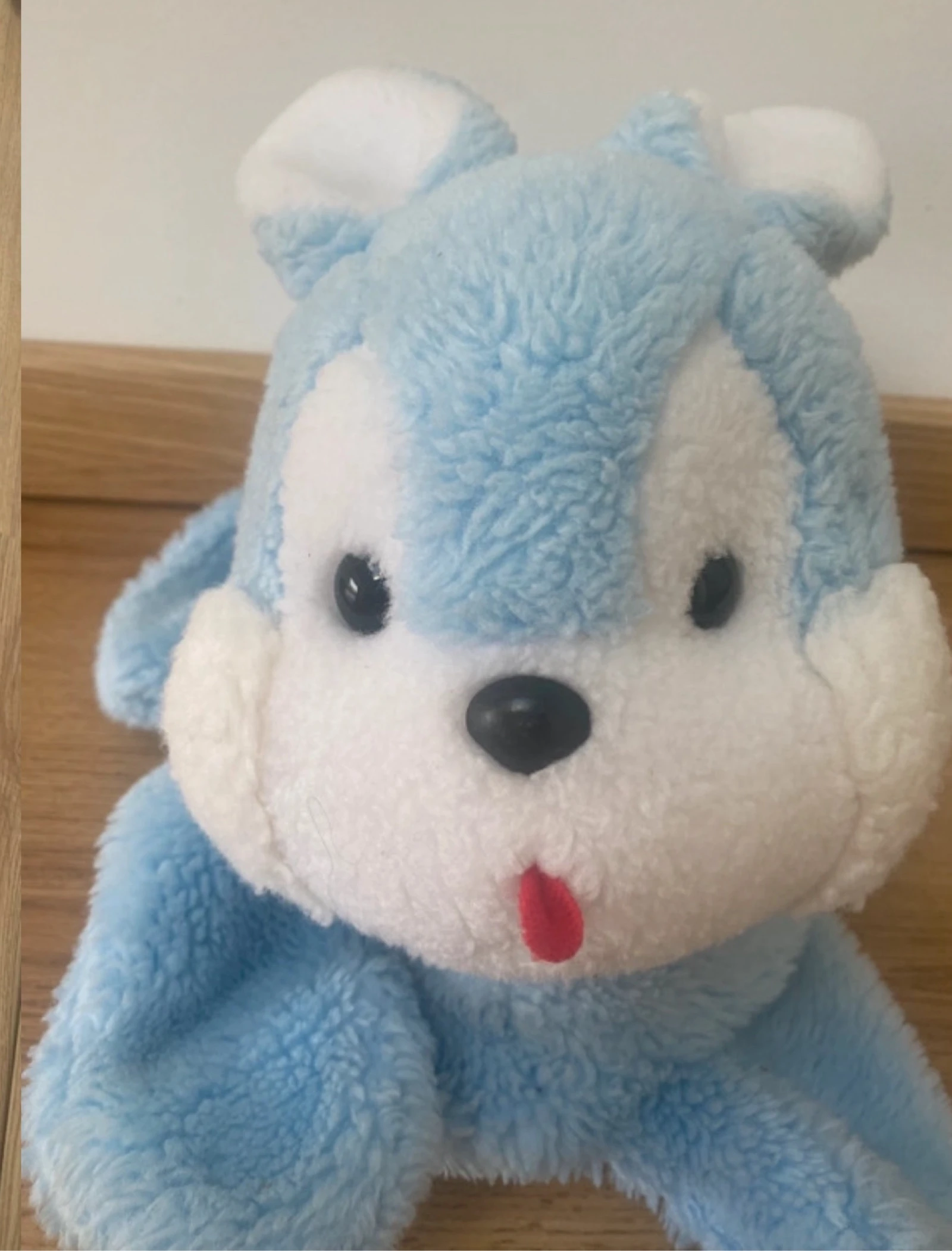 Urso de pelúcia coelho pijama vintage listrado azul e branco – photo 8
